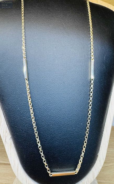 Złoty regulowany łańcuszek ciekawy splot pr. 585 dł. 50-55 cm 5,03 g