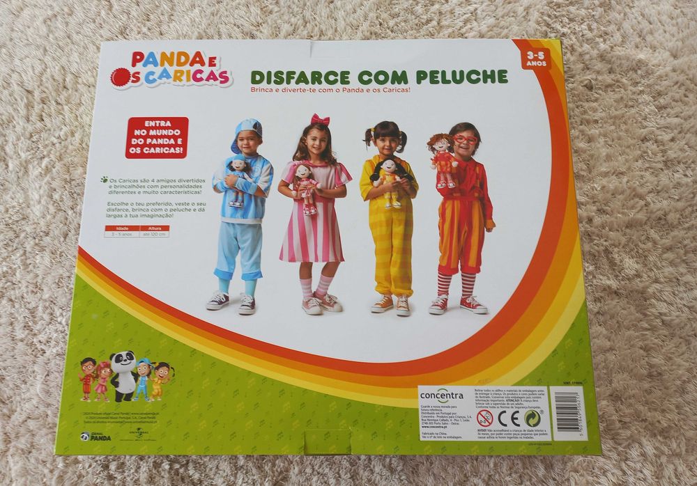 Disfarce mais peluche - Panda e os Caricas