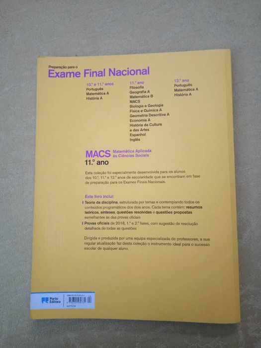 Exame Final Nacional - MACS - Matemática  - 11.º ano