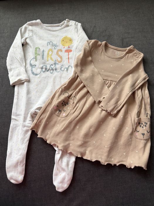 Чоловічок  + сукня, сліп Happy Easter, чоловічок 68см, 3-6м. Великдень