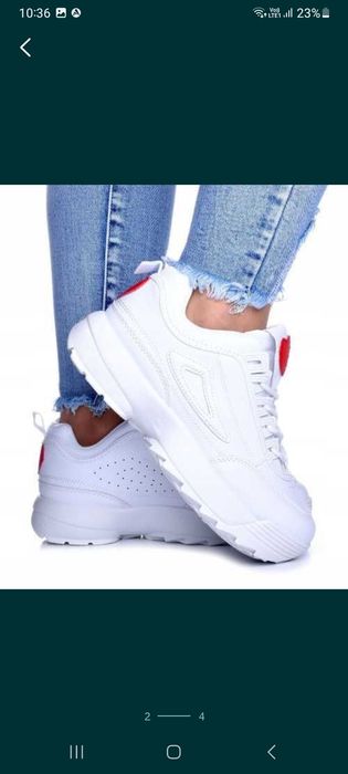 Sneakersy, adidasy na platformie z serduszkiem r 38