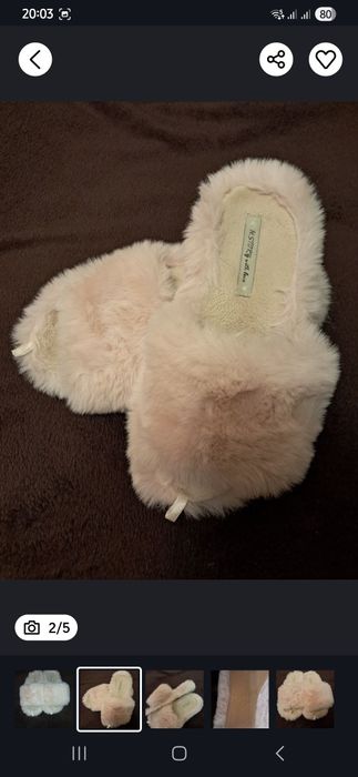 Пушистые домашние  тапочки тапки