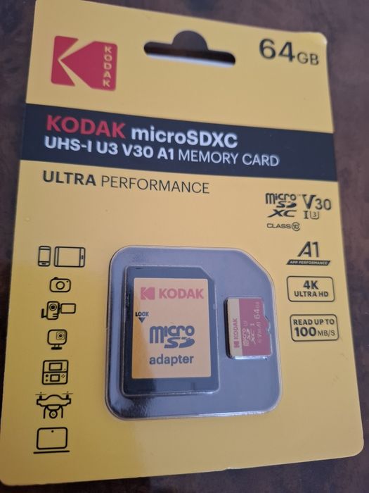 Карта памяти MicroSD 64 Гб SD/TF, для смартфонов, планшетов, камер