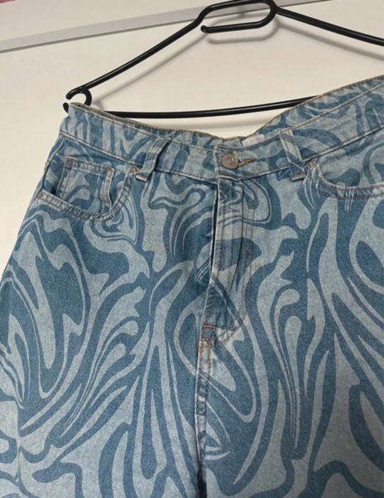 jeansy z szeroką nogawką h&m rozmiar M