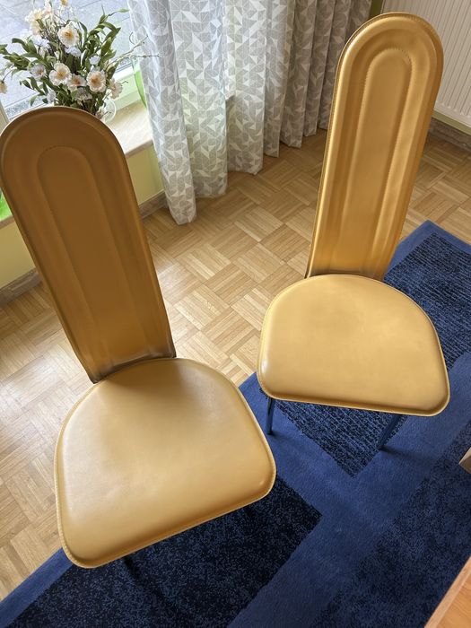 Krzesła do salonu -zółte
