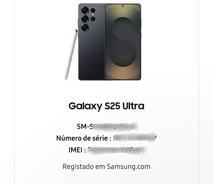 Samsung S25 ultra 512 GB em garantia