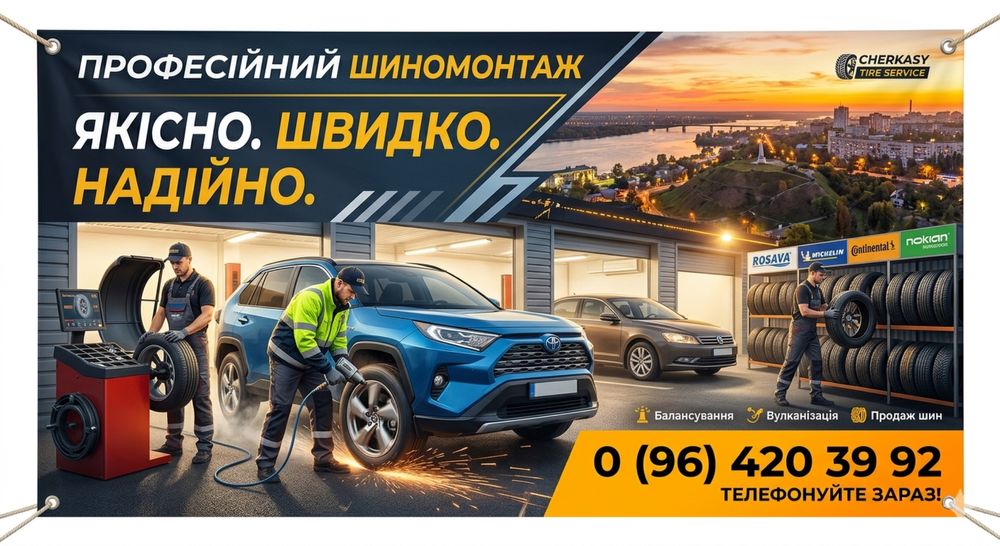 Послуги *ШИНОМОНТАЖ* СТО *