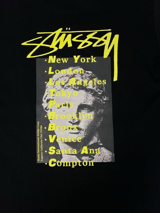 АКЦІЯ! Стильна чорна футболка Stüssy S-XL | Оверсайз футболка стусси