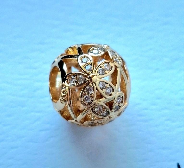 Charms Pandora srebro pozłacane