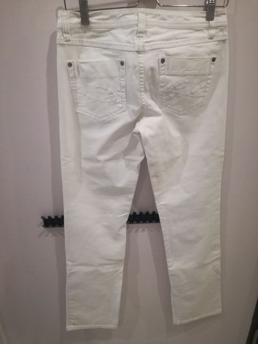 Jeansy dżinsy białe biodrówki regular Esprit r.29