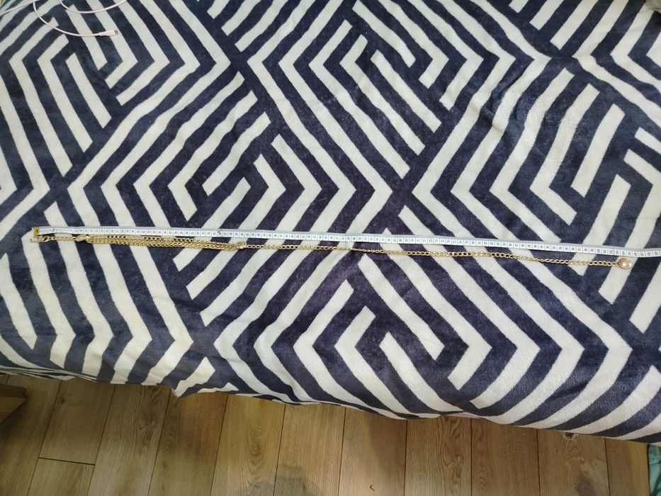 Ozdobny pasek damski 103cm, złoty