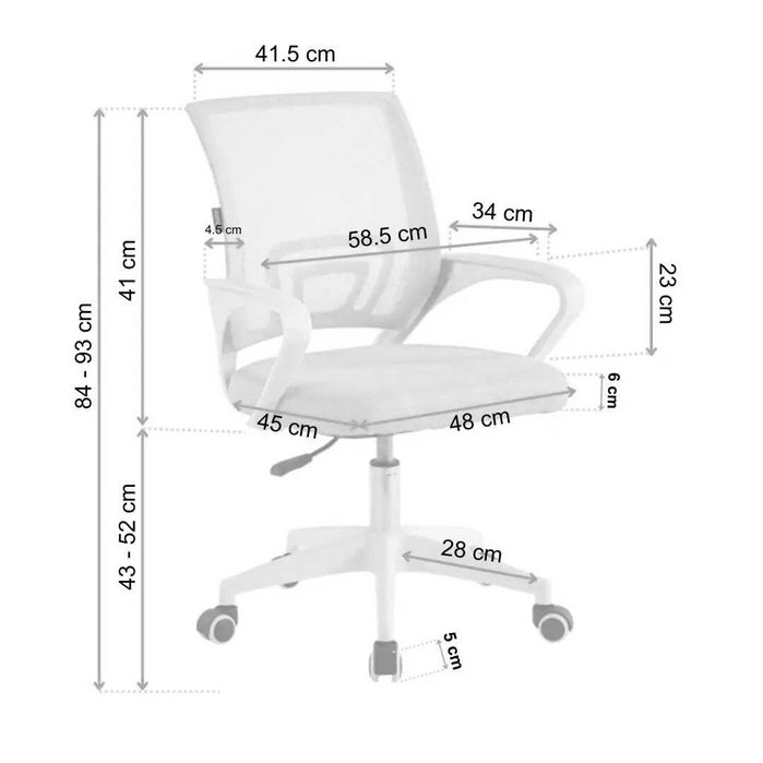 Компьютерное кресло Vertigo офисное черное/Стілець офісний на колесах для комп'ютера чорний+білий/Крісло для офісу