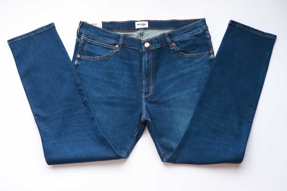 WRANGLER LARSTON 812 W40 L32 męskie spodnie jeansy slim tapered nowe