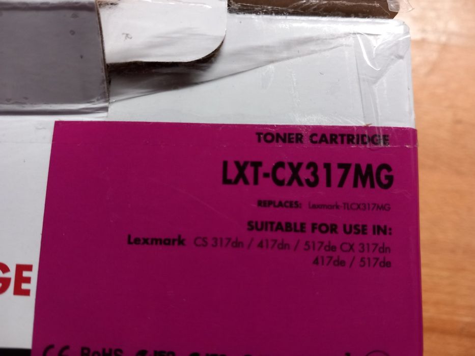 Toner Lexmark CS317 CS417 CS517 dn de Purpurowy