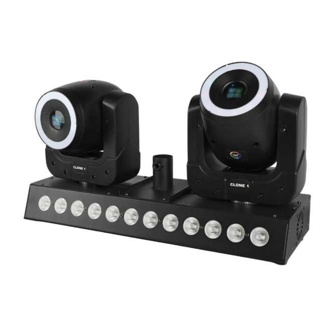 LIGHT4ME CLONE 1 efekt świetlny LED RGBW 2x głowica ruchoma wash