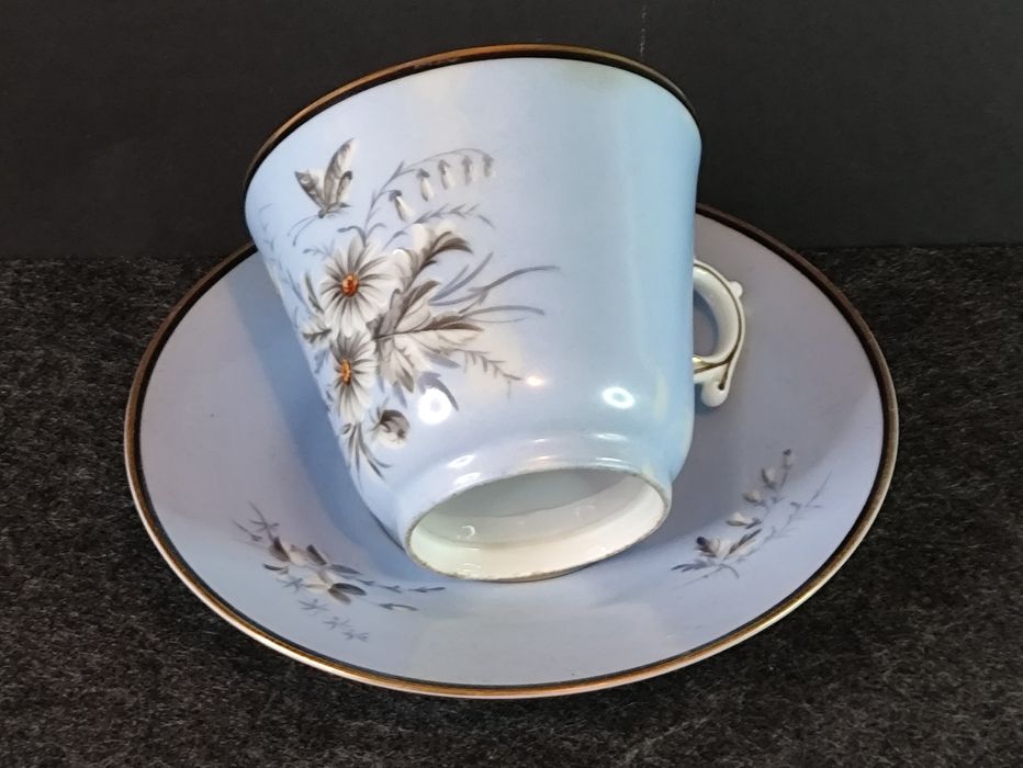 Porcelana Śląska TIEFENFURT Parowa Duo kawa  ok 1900 tok Unikat