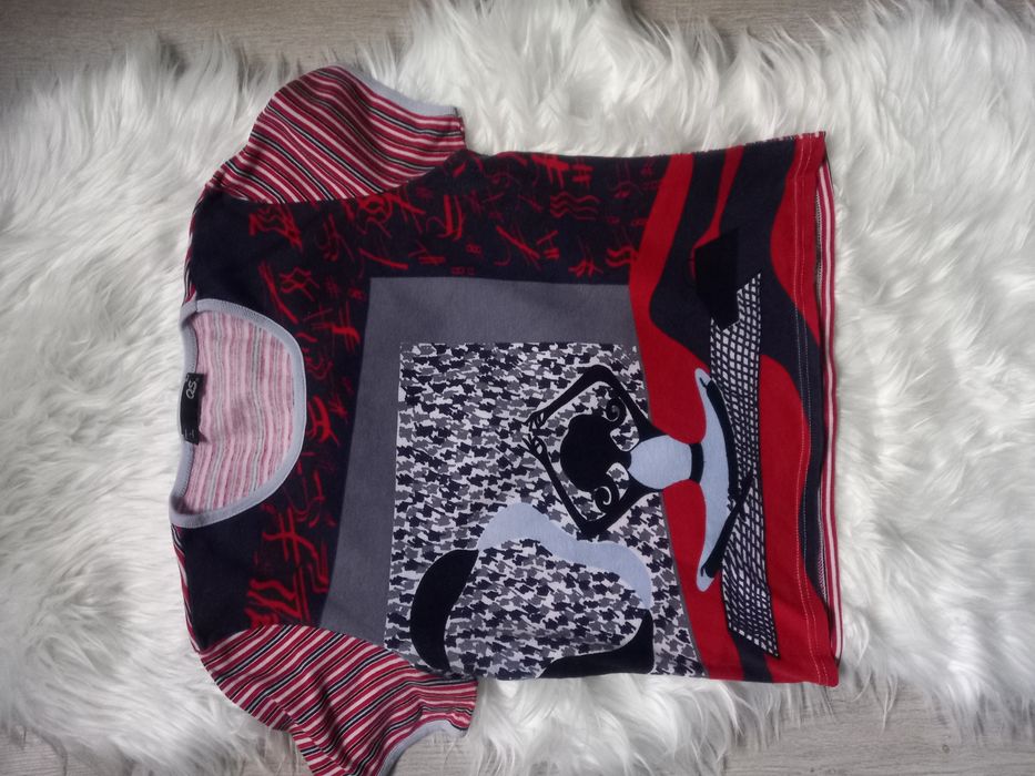 Koszulka T-shirt roz  L 40 QS bawełna must have boho