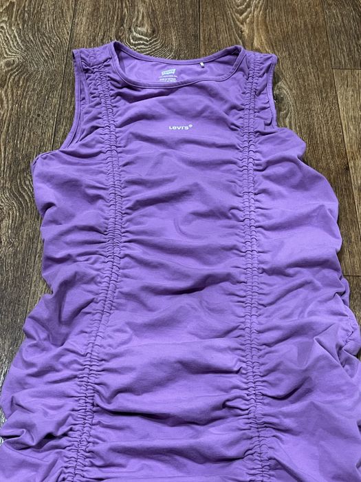 Сукня Levi’s jamie ruched dress, фіолетова, м