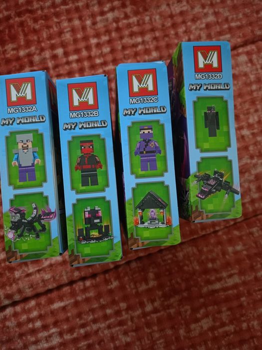 NOWE Mega zestaw klocków Minecraft My World Smok Endu 4 pudełka