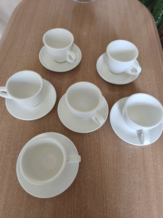 Набір чашок з блюдцами, 6 шт