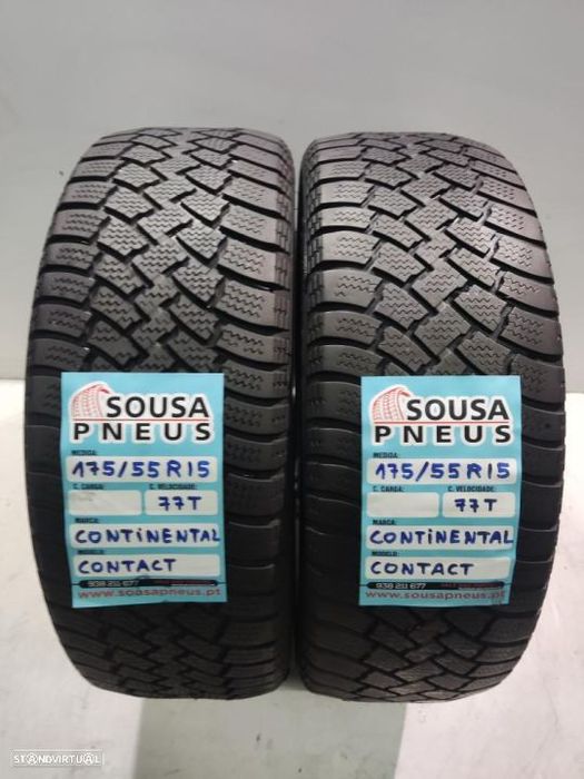 2 pneus semi novos smart  175-55r15 continental - oferta dos portes