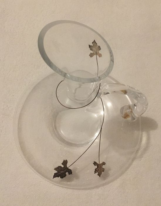 Decanter em cristal com apliques em prata426077693988710403