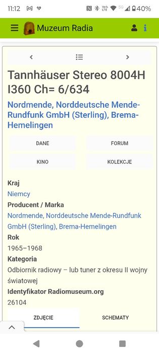 Radio lampowe Nordmmende Tannhauser 8004 H