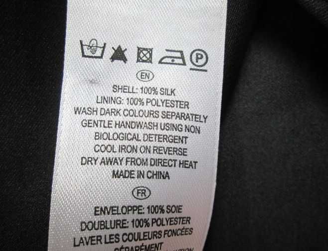 Glam by Caprice sukienka falbany vintage 100% jedwab 10 38 M jak NOWA