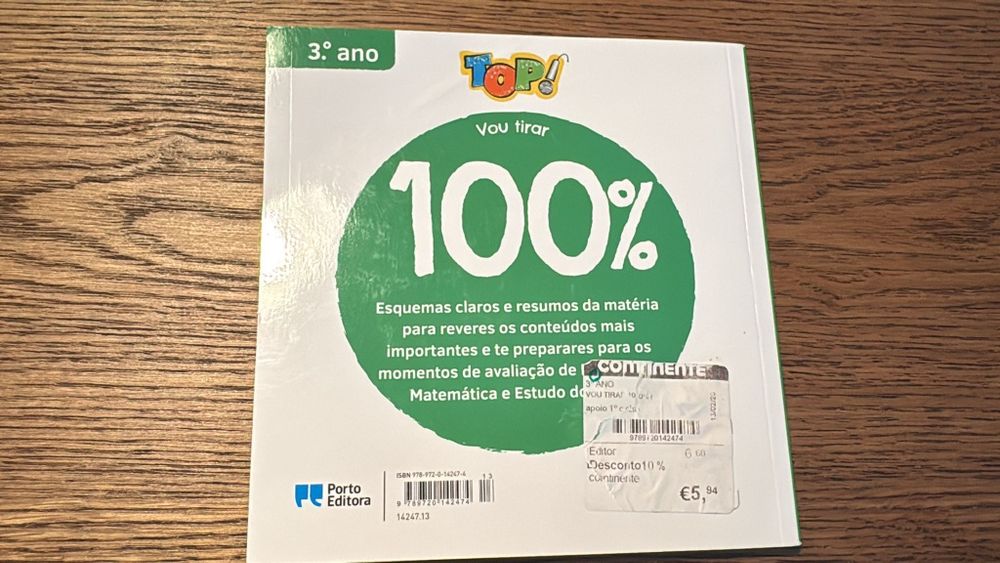 Livro Top 100% 3 ano Porto editora