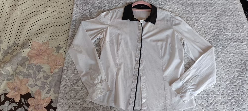 Biała koszula bawełniana długi rękaw mohito r.40/42 klasyka