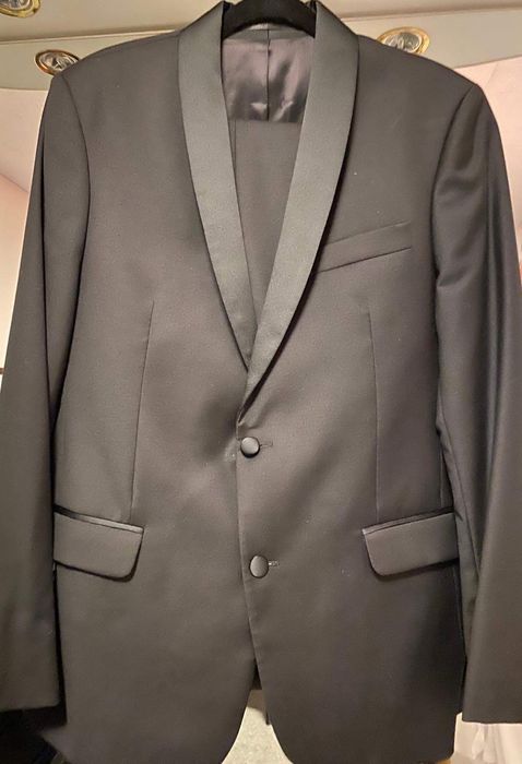 Garnitur ślubny szyty na miarę na 180 cm - 100% wełna 120