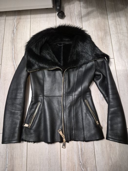 Кожаная дубленка