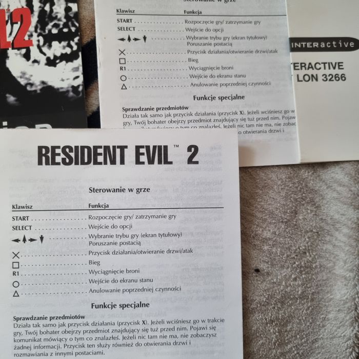 Resident evil 2 Ps1 3xA + Instrukcja w Polskim jezyku