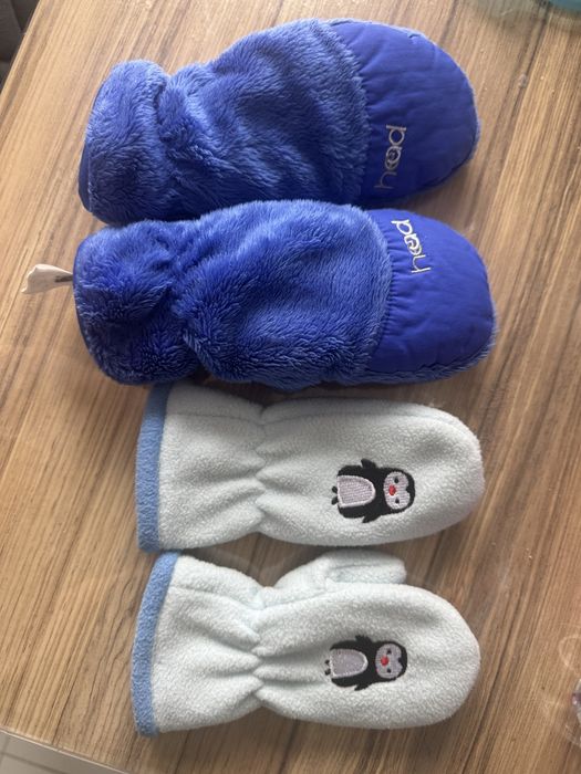 Зимние варежки с утеплением 1-2 года