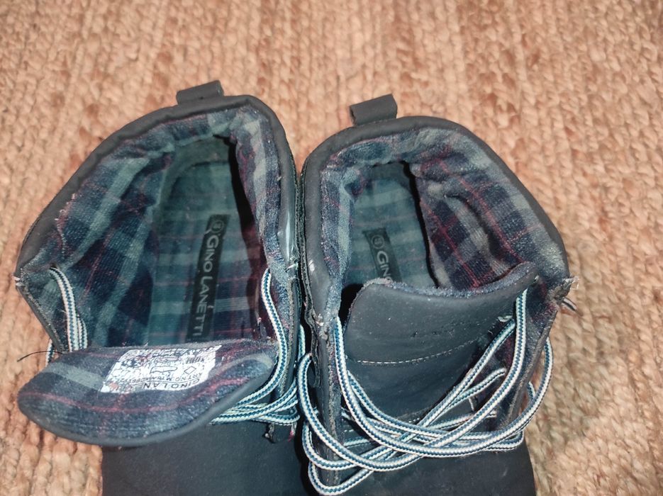 Buty zimowe zamszowe Gino Lanetti rozm. 44 wkładka 28cm za kostkę