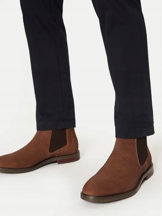 Clarks brązowe sztyblety z zamszowej skóry męskie 44 6da