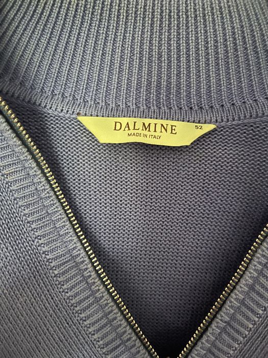 Męski sweter DALMINE 100% bawełna Made in Italy r. L (52) Half-Zip błękitny