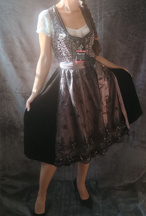 Sukienka bawarska Dirndl tradycyjny strój ludowy 2 części