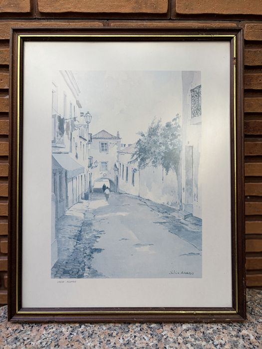 Quadros com litografia de  Lagos de  Julio Amaro