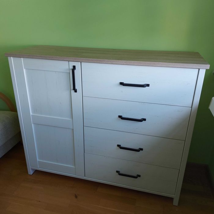 Szafka komoda black red white