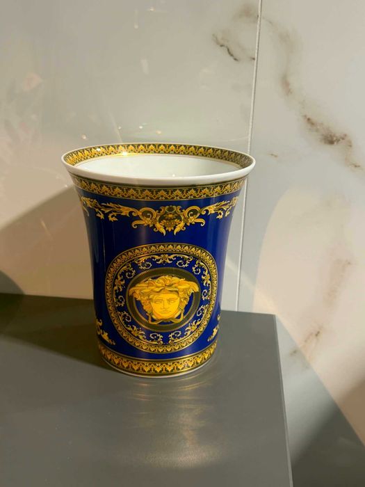 Wazon Rosenthal Versace Medusa, niebieska/Komis Krzysiek