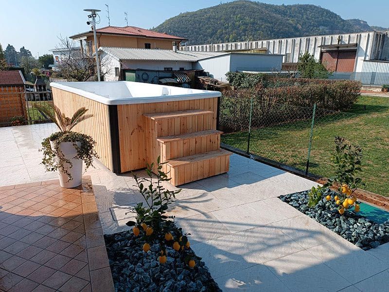 Basen wolnostojący Jacuzzi Basen ogrodowy domowy SWIMSPA KONGO 476x225