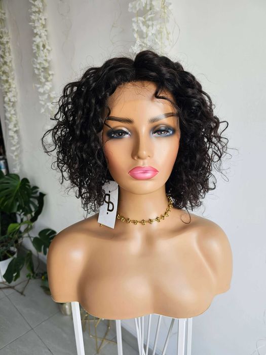 Peruka z włosów naturalnych Beti loczki, afroloki