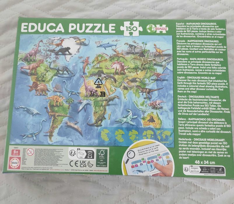 Puzzle Educa Dinossauros NOVO