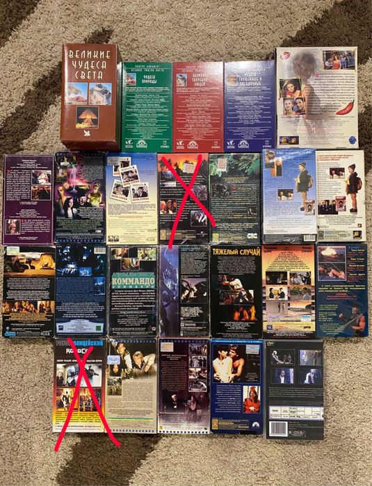 Відеокасети, видеокассеты, VHS