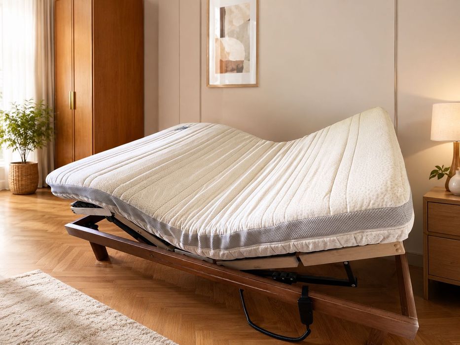 Cama electrica articulada de corpo e meio