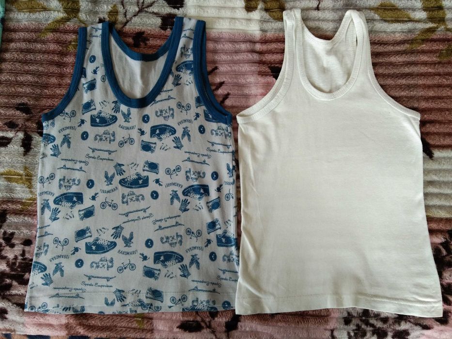 Детские вещи(футболки, майки шорты) б/у на 1-12 лет, р.86-154