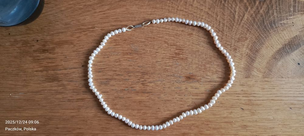 Perły hodowlane prawdziwe naszyjnik