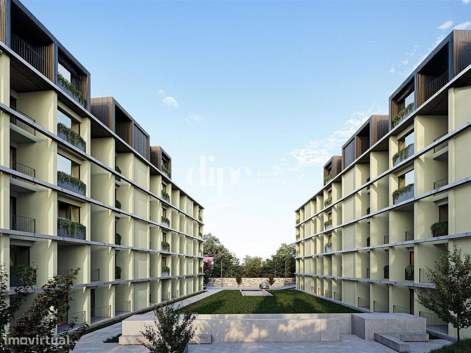 Apartamento T1 novo inserido no condomínio privado em Guimarães