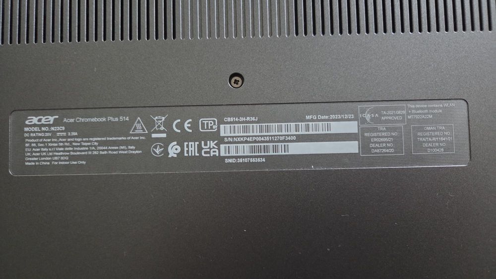 Laptop Acer chrombook plus 514